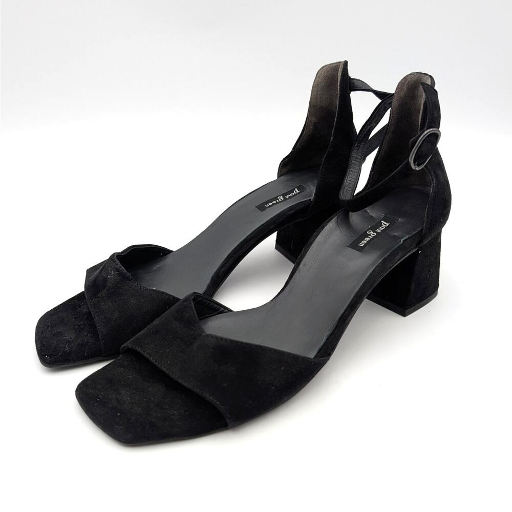 Paul Green Barbee Ankle Strap Heel Sandals Women's Black Size US9/UK6.5 EU39.5